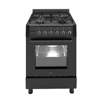 Wiggo WO-E639R(BB) Serie 9 - Gasfornuis - Wok - Zwart