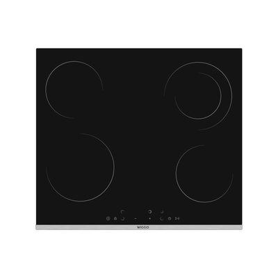 Wiggo WH-E675GC(B) - Keramisch kookplaat 4 pitten - 60cm - Zwart