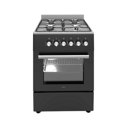 Wiggo WO-E603R(BX) Serie 3 - Gasfornuis - Zwart Rvs