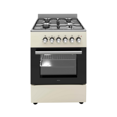 Wiggo WO-E603R(CX) Serie 3 - Gasfornuis - Creme Rvs