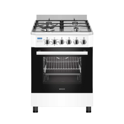 Wiggo WO-E639R(WX) Serie 9 - Gasfornuis - Wok - Wit Rvs