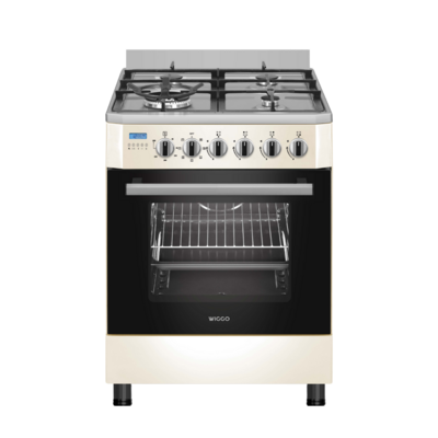 Wiggo WO-E639R(CX) Serie 9 - Gasfornuis - Wok - Creme Rvs