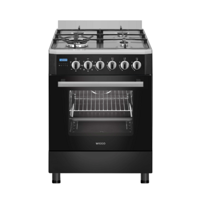 Wiggo WO-E639R(BX) Serie 9 - Gasfornuis - Wok - Zwart Rvs