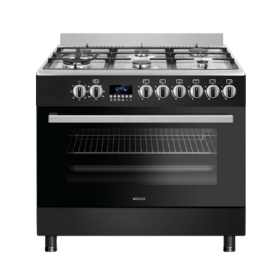 Wiggo WO-E969R(BX) Serie 9 - Gasfornuis - Zwart Rvs