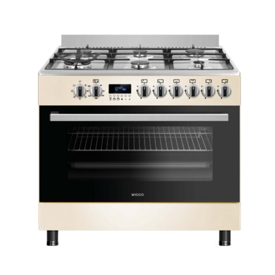 Wiggo WO-E969R(CX) Serie 9 - Gasfornuis - Creme Rvs
