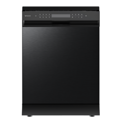 Wiggo WD-F6148B(DX) - Vrijstaande Vaatwasser - 60cm - Zwart Inox