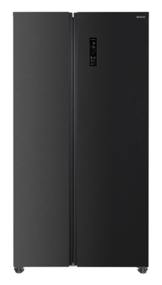 Wiggo WR-SBS18E(DX) - Amerikaanse Koelkast - No Frost - 2 deuren - Display - Super Freeze - 442 Liter - Zwart Rvs