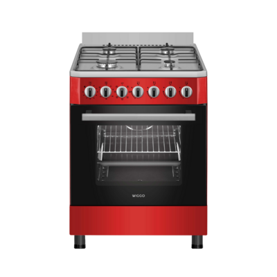 Wiggo WO-E605R(RX) Serie 5 - Gasfornuis - Rood Rvs