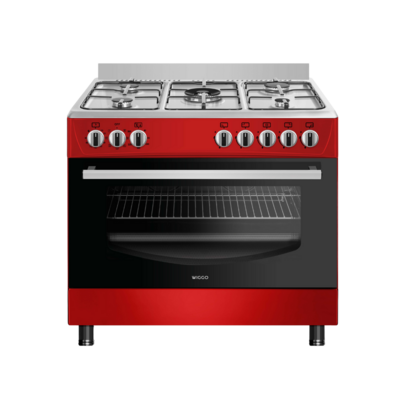 Wiggo WO-E905R(RX) Serie 5 - Gasfornuis - Rood Rvs