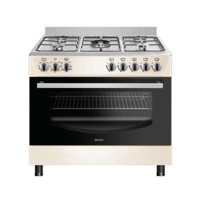 Wiggo WO-E905R(CX) Serie 5 - Gasfornuis - Créme Rvs