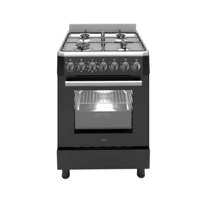 Wiggo WO-E609R(BX) Serie 9 - Gasfornuis - Zwart Rvs