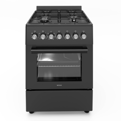 Wiggo WO-E606A(BB) Serie 6 - Gasfornuis - Zwart