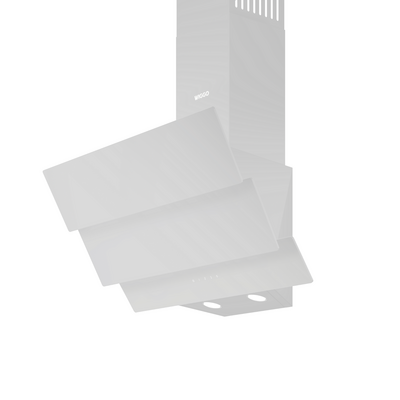 Wiggo WE-A643G(W) โ Glas Schouw Afzuigkap, 90 cm โ A+ Energieklasse, 4 Snelheden
